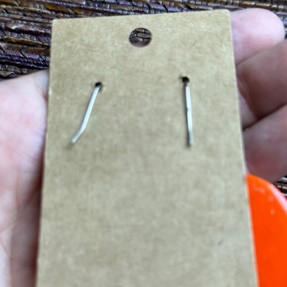 BOGO FREE Georgia peach wooden mod retro dangle earrings - Picture 4 of 5